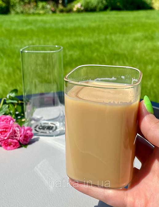 Склянка стильний скляний "Куб" 250 мл прозорий для дому та ресторану 102-762 Київ - фото 1