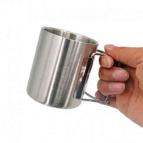 Походная кружка из нержавеющей стали 250 мл (складные ручки) Одесса