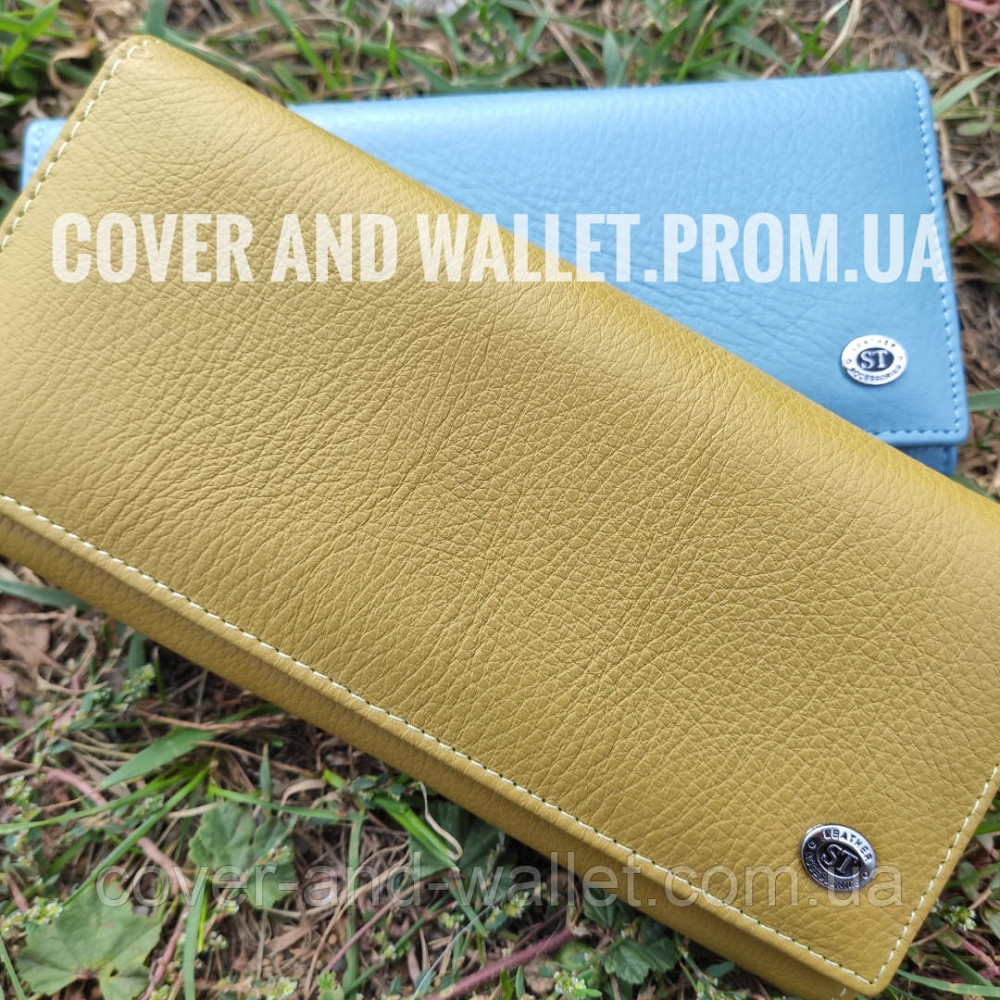 Классический женский кожаный кошелёк оливкового цвета на магнитной застежке ST 150-1 Киев - изображение 8