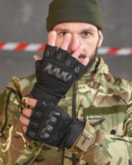 Перчатки тактичні black безпалі ВТ6244 Одеса - фото 1