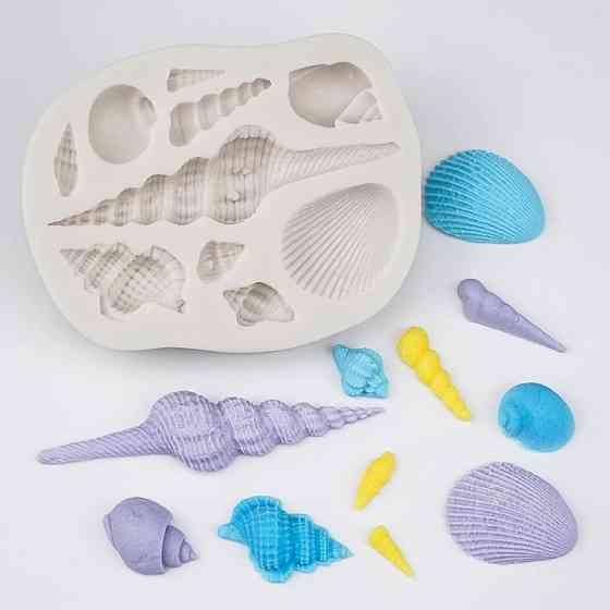 Молд силіконовий Мушлі 90 на 70 мм сірий Київ