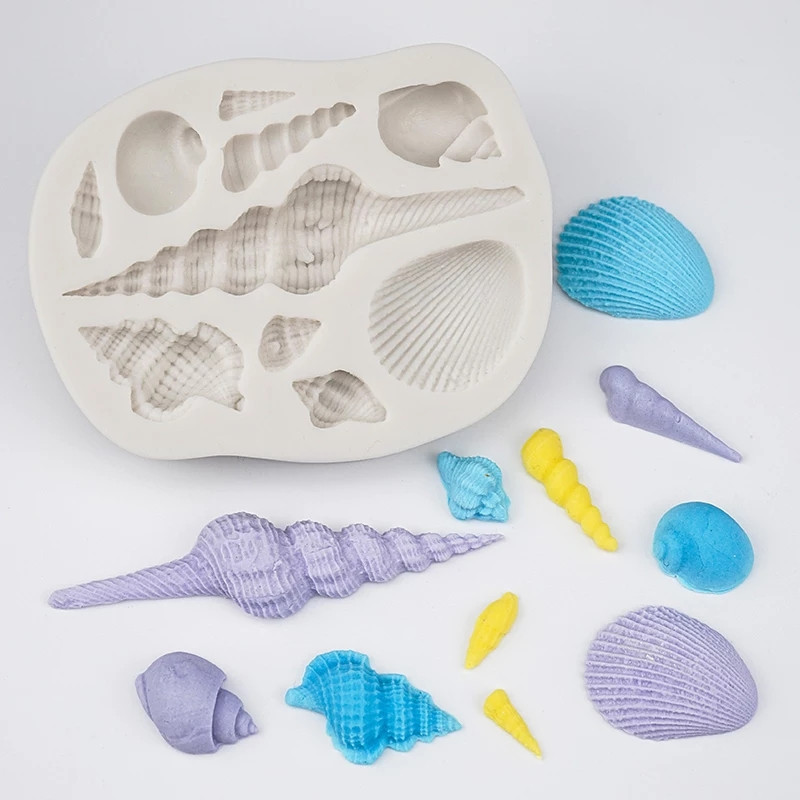 Молд силиконовый Ракушки 90 на 70 мм серый Киев - изображение 1