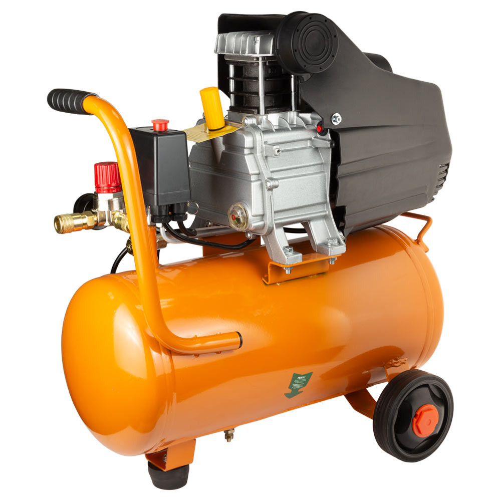 Grad Компрессор одноцилиндровый 1.5кВт 198л/мин 8бар 24л (2 крана) GRAD (7043555) Коломия - фото 5