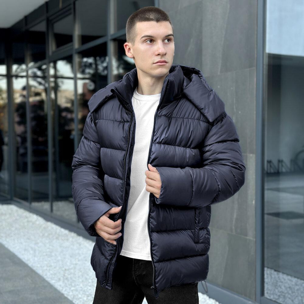 Чоловіча зимова куртка темно-синя Pobedov Snowfall Київ - фото 4