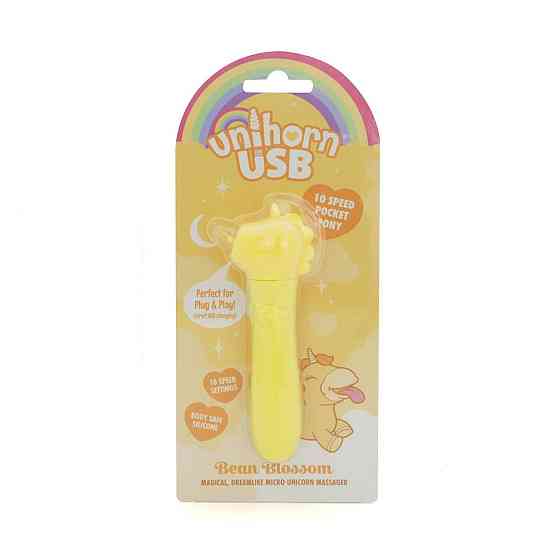 Вібратор-єдиноріжка Unihorn USB Bullet – Bean Blossom, віброкуля, USB-зарядка, 10 режимів Sex Aura Київ
