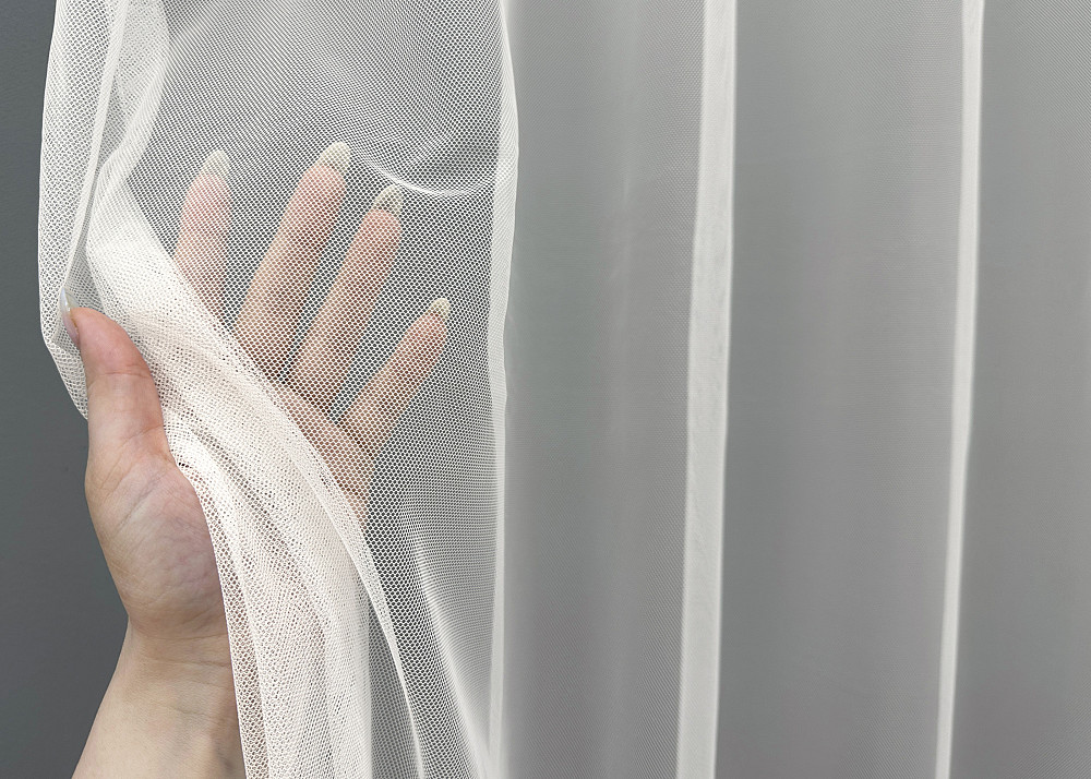 Тюль VR-Textil 1632т Грек-сітка з вишивкою та люрексом колір Молочний з сірим 300х270 см (42-0592) Київ - фото 6