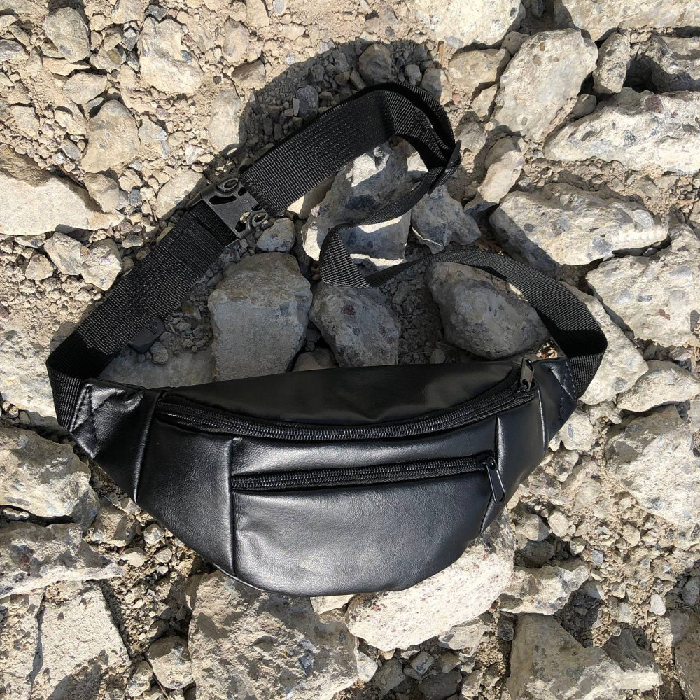 Сумка-бананка з ремінцем, Шкіряна сумка бананка на груди, Чоловіча шкіряна бананка середнього розміру CB-30 Львів - фото 8