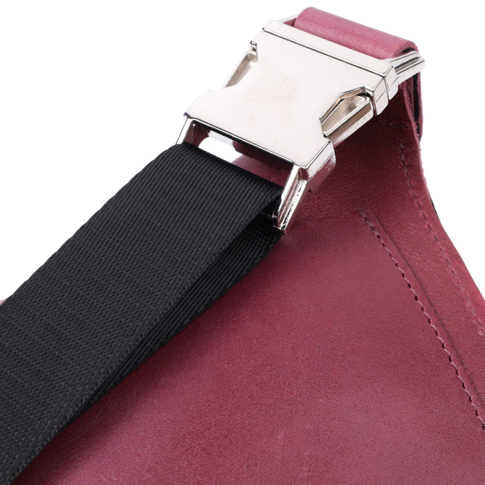 Красивая бананка для женщин из натуральной кожи GRANDE PELLE 22815 Розовый Киев - изображение 5