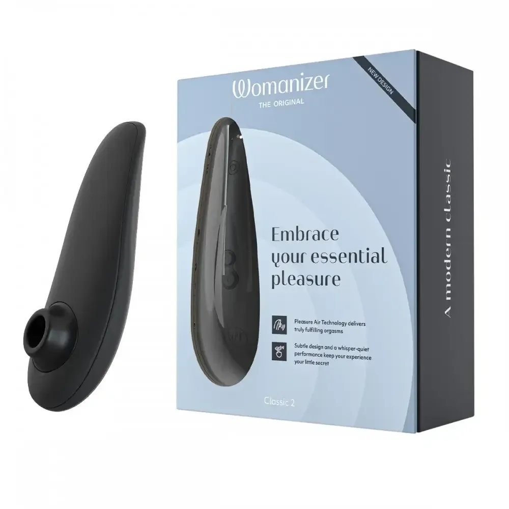 Вакуумний кліторальний стимулятор Womanizer Classic 2 Black Sex Aura Київ - фото 1