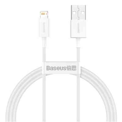 Дата кабель USB 2.0 AM to Lightning 2.0m Superior Fast Charging 2.4A white Baseus (CALYS-C02) Вінниця