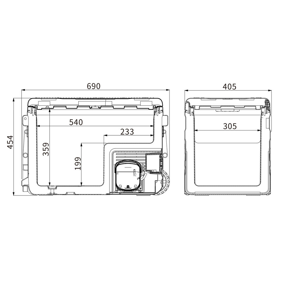 Компрессорный автохолодильник Alpicool U45E. Охлаждение до -20 ℃. Питание 12, 24, 220В, встроенная батарея Киев - изображение 7