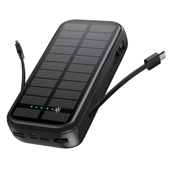 Зарядное устройство на солнечных батареях Powerbank 20000mAh 20W P88S (Черный) Винница