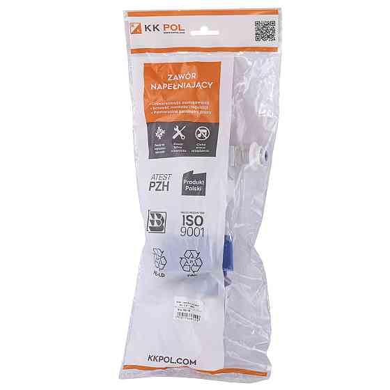 Клапан заполнения K.K.POL ZN2/110- 3/8″ ABS, бок. пластик (000000492) Киев