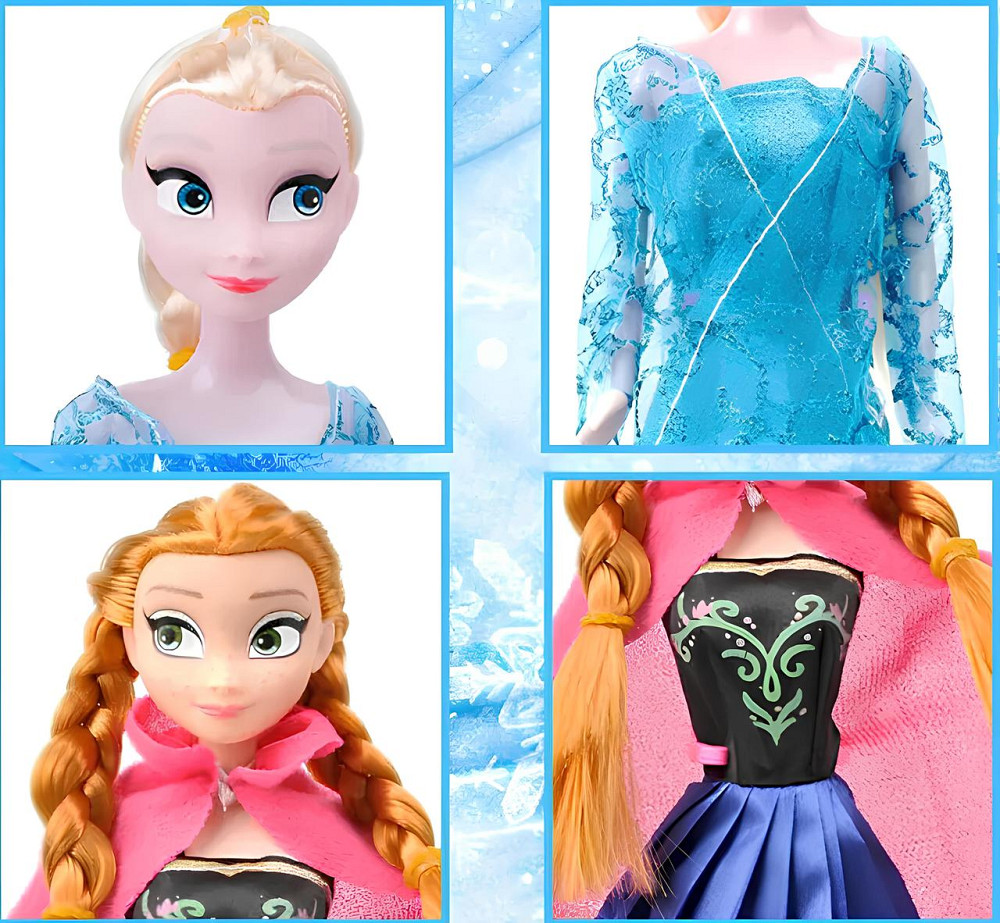 Куклы Эльза и Анна 28 см с Олафом из мультфильма 