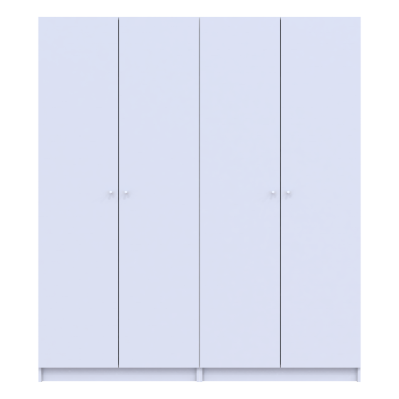 Комплект шаф для одягу з полицями Doros Промо (2 шт.) 180х48х204 см Білий (DRS-011464) Львів