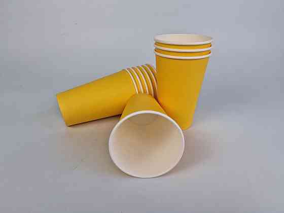 Склянка паперова 500 мл (16oz) "БЕЛО ЖЕЛТИЙ" Маестро (35 шт) Харків