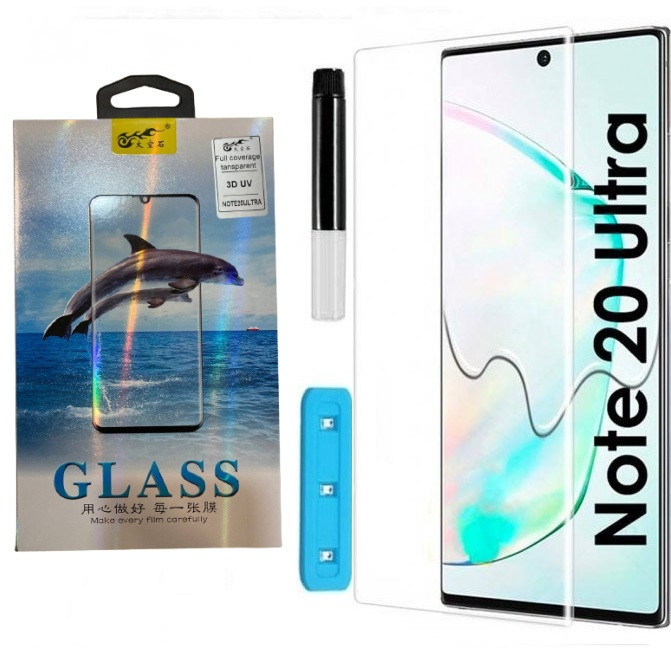 Захисне скло Samsung Note 20 ultra N985 Curved 3D Glass (UV) Одеса - фото 1