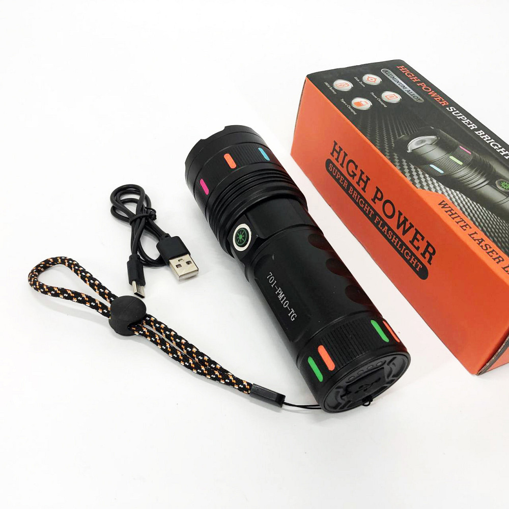 Фонарь ручной с функцией зарядки 701-PM10-TG, Профессиональный тактический фонарик EF-48 Киев - изображение 6