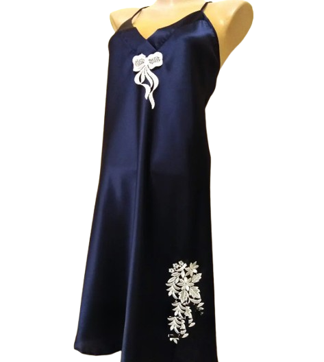 Ночнушка атласная Jasmin 1802 (Синий) 3XL Киев - изображение 1
