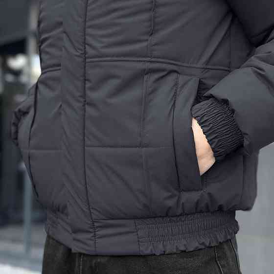 Темно-серая мужская куртка демисезонная без капюшона Pobedov Axmont Киев