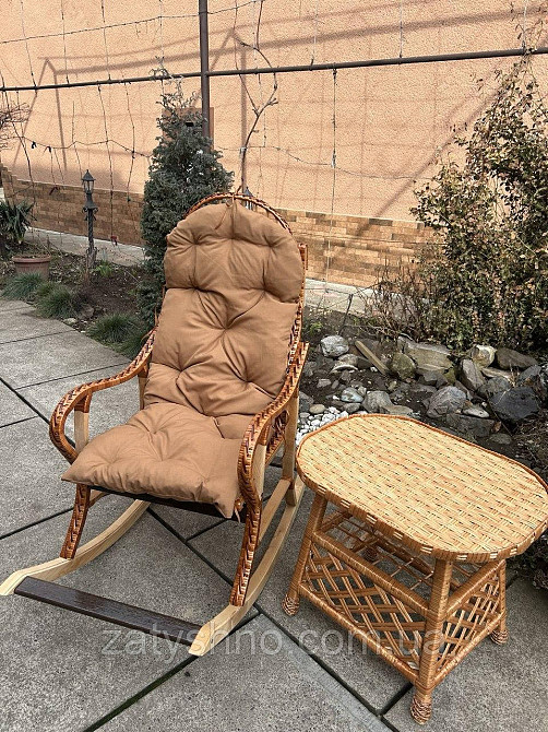 Кресло качалка со столом плетеные Киев - изображение 9