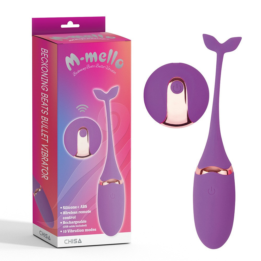 Виброяйцо в виде рыбки Chisa M-mello с дистанционным пультом, фиолетовое Sex Aura Киев - изображение 1