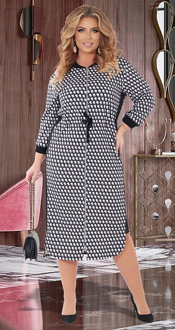 Стильне плаття великого розміру на змійці (56) Київ - фото 1