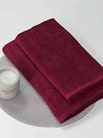 Комплект махровых полотенец Ideal Textile 2 шт (50х90см + 70х140см) (56860378) Бордовый Черновцы