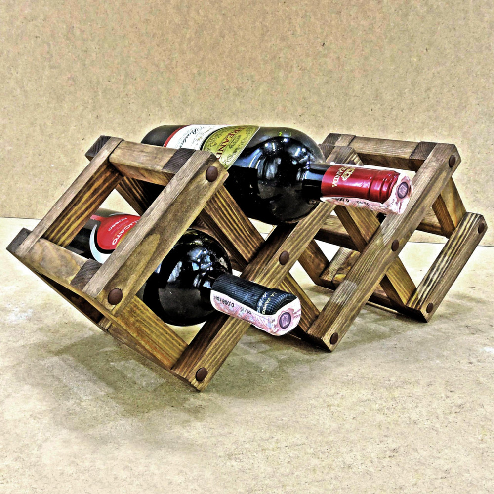 Настільна винна полиця "Ліліан 3" сепія Миколаїв - фото 1