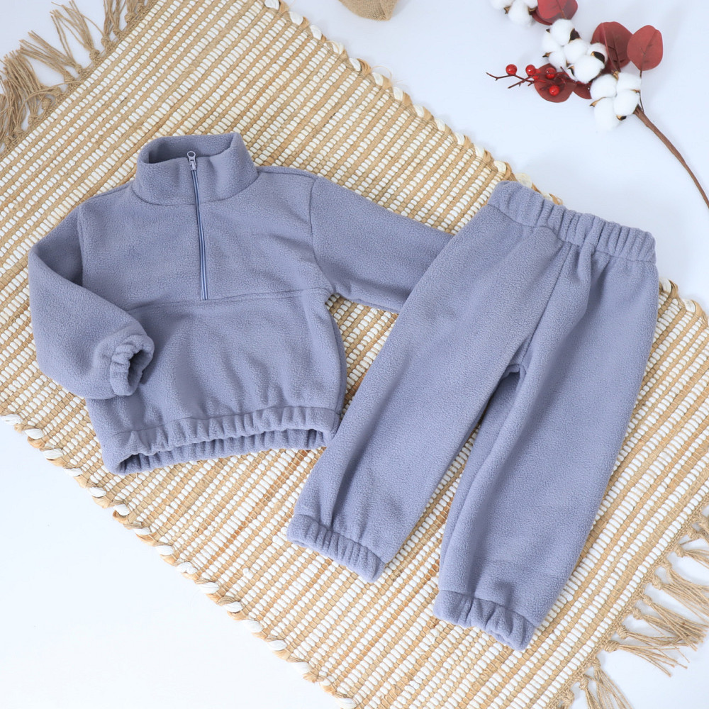 Дитячий теплий костюм термо (толстовка +штани)  Світло-сірий Кам'янець-Подільський - фото 2