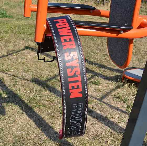 Пояс для важкої атлетики Power System PS-3830 Beast шкіряний Black/Red L Каменское