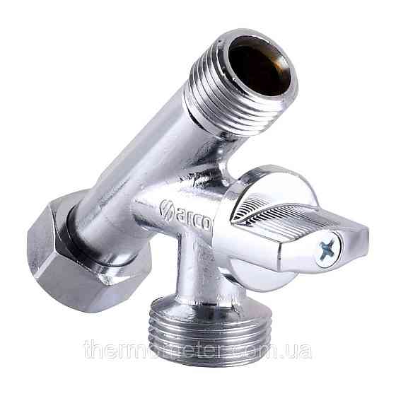 Кран шаровый с прижимной гайкой ARCO CONECTA 1/2″х1/2″х3/4″ 280020 Киев