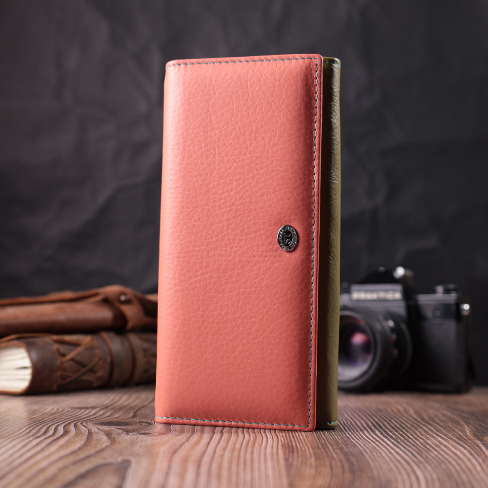 Практичный кошелек для женщин из натуральной кожи ST Leather 22520 Разноцветный Киев - изображение 9