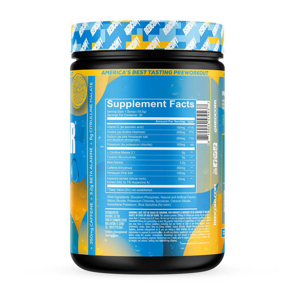 Предтренировочный комплекс Redcon1 TOTAL WAR Reloaded 555 г, Icy Blue Lemonade Луцк - изображение 2