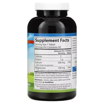 Мінерали Carlson Кальцій-Магній Хелатний, Chelated Cal-Mag, 60 таблеток (CL5470) Вінниця - фото 2