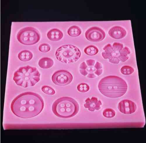 Молд Пуговицы 98 на 98 мм розовый Киев