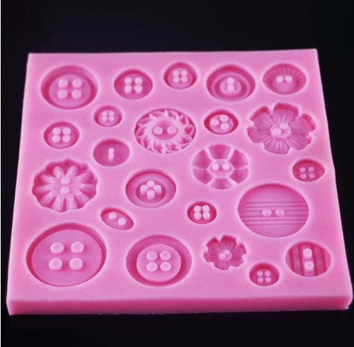 Молд Пуговицы 98 на 98 мм розовый Киев - изображение 6