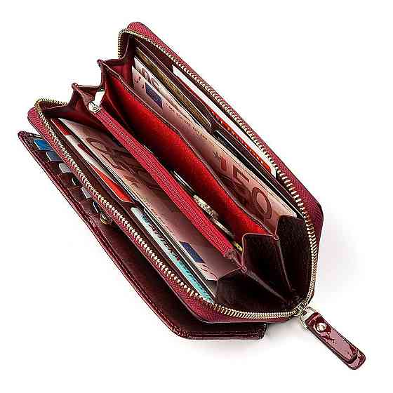 Гаманець жіночий ST Leather 18434 (S7001A) на блискавці Бордовий Київ