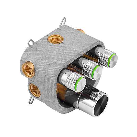Душова система прихованого монтажу термостатична з виливом Kroner Element Thermo 211462-0101 хром Київ
