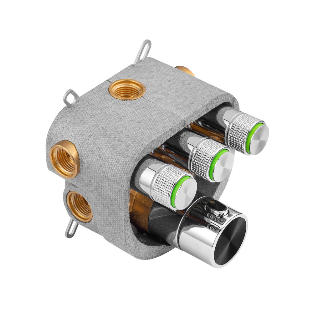 Душова система прихованого монтажу термостатична з виливом Kroner Element Thermo 211462-0101 хром Київ - фото 5