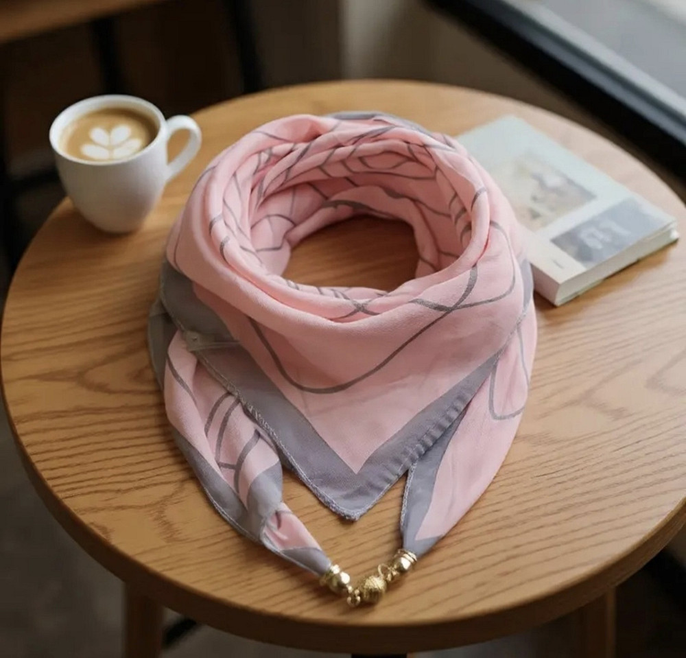 Шарф жіночий з магнітною застібкою Рожевий Сміла - фото 2