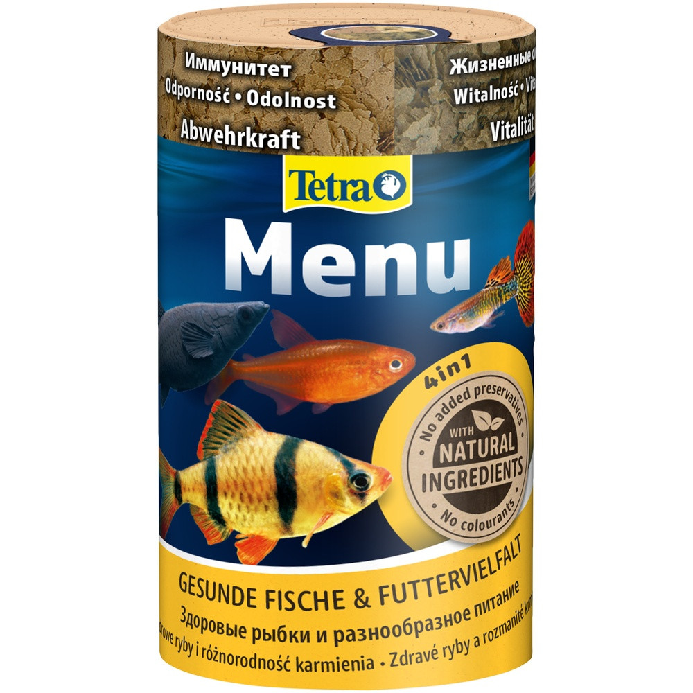 Корм сухой Tetra Menu для тропических аквариумных рыбок в хлопьях 100 мл Киев - изображение 2