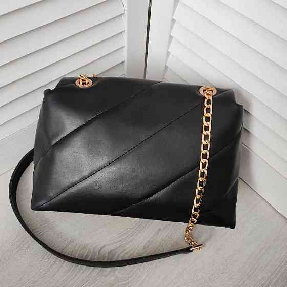 Брендовая женская сумка. Женская черная сумка маленькая через плечо. 873 Киев