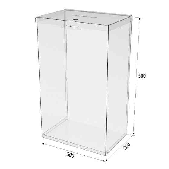 Ящик EKOSTAR с замком для пожертвований и сбора денег 300x200x500. Объем 30 литров Киев