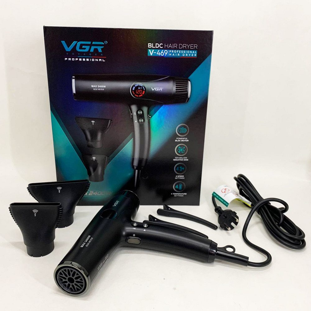 Фен для укладки волос салонный VGR, Фен для волос профессиональный 2 скорости Мощный PF-67 Львов - изображение 11