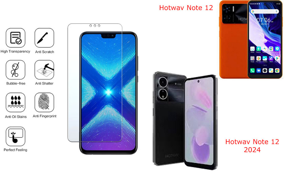 Защитное стекло NeoGlass для Hotwav Note 12, Note 12 2024 – ультрапрозрачное и устойчивое Киев - изображение 4