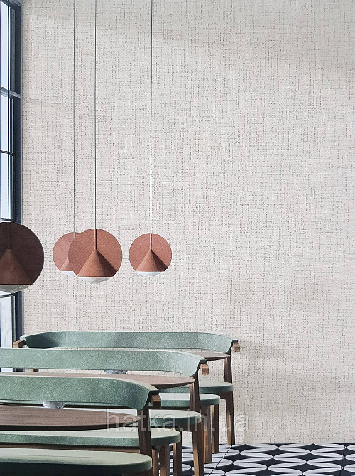 Шпалери вінілові на флізеліні гарячого тиснення DU&KA 1.06х10 вензель основа під штукатурку сірі коричневі Київ - фото 1