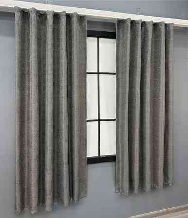 Комплект коротких штор VR-Textil Жаккард Viva Marmo № 1788ш Серый 130х170 см 2 шт (35-0375) Киев