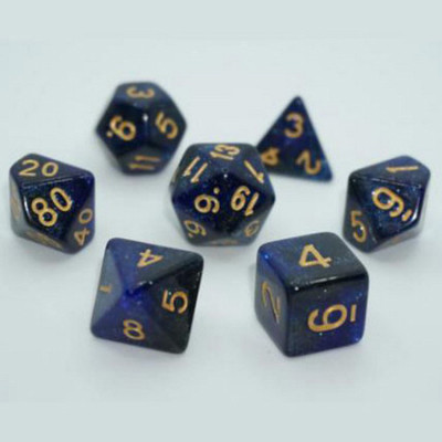 Набір кубиків для настільних ігор Games 7 Days Galaxy 7 Dice Set - Dark blue (7 шт.) (g7dgala02) Вінниця - фото 1