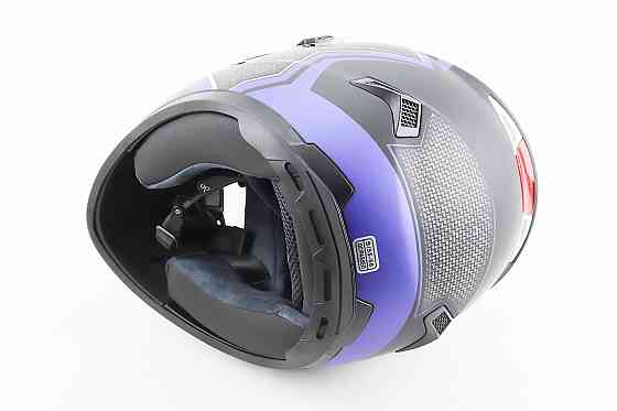 Шолом інтеграл, закритий+окуляри BLD-М61 S (55-56см), ЧОРНО-СИНІЙ Киев